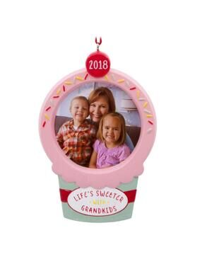 Hallmark Life's Sweeter with Grandkids Picture Frame Ornament Family